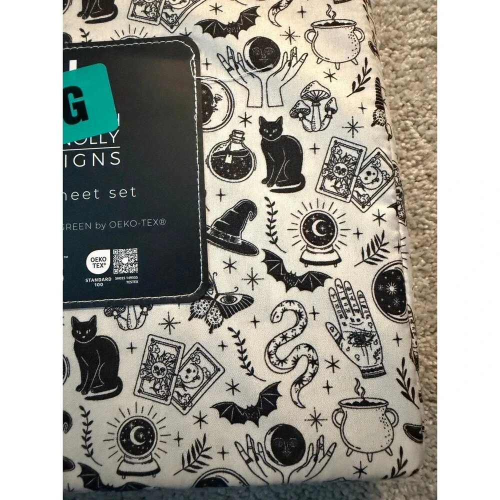 NEW Deborah Connolly Celestial Tarot Halloween Sheet Set KING